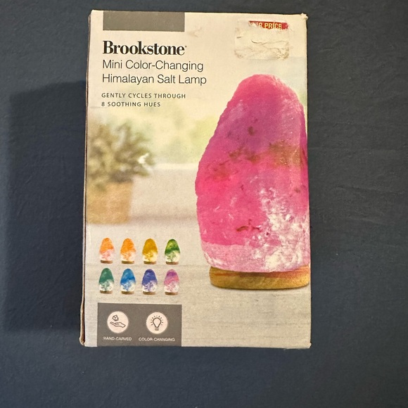Brookstone Mini Color-Changing Himalayan Salt Lamp - Picture 1 of 5